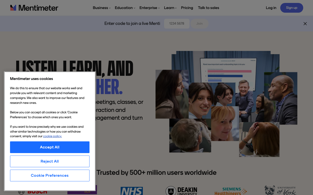 Mentimeter screenshot