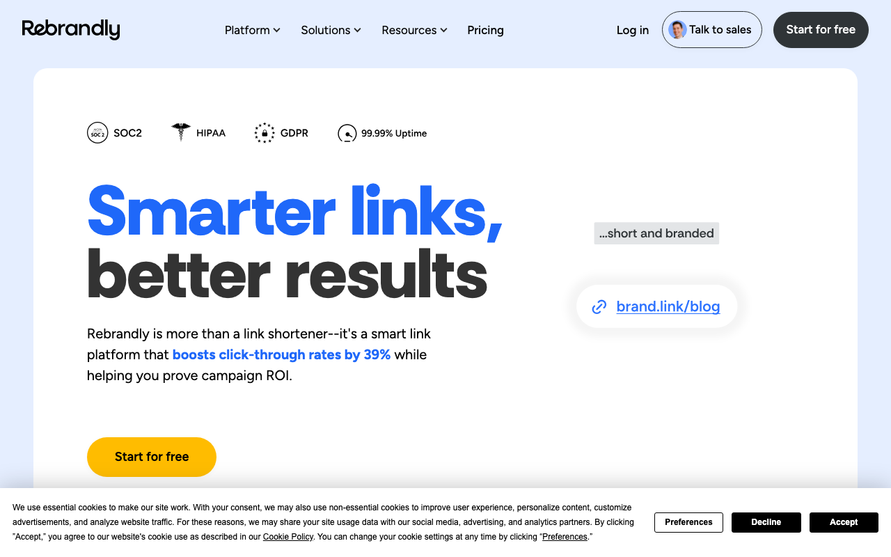 Rebrandly screenshot